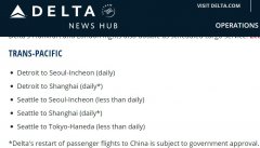 达美6月计划恢复多条航线 包括上海（附图）